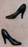 Dollhouse Miniature Shoes, High Heel Pumps, Black