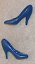 Dollhouse Miniature High Heel Pumps, Blue