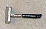 Dollhouse Miniature Razor, Safety W/Black Handle
