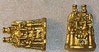 Dollhouse Miniature Bookends, Castle, Gold Color