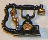 Dollhouse Miniature Telephone, Fr., Black/Go Co