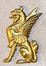 Dollhouse Miniature Egyptian Dragon, Gold Color
