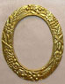 Dollhouse Miniature Picture Frame, Large Oval, Gold Color