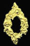 Dollhouse Miniature Gold Frame Oval 2 1/2 X 1 1/2