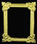 Dollhouse Miniature Gold Frame 2 1/2 X 2