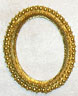 Dollhouse Miniature Picture Frame, Large Oval, Gold Color