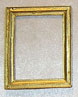 Dollhouse Miniature Picture Frame, Plain Rectangle, Gold Color