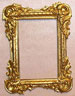 Dollhouse Miniature Picture Frame, Large Victorian Rectangle, Gold Color