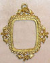 Dollhouse Miniature Picture Frame, Victorian W/Leaves, Gold Color