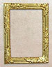 Dollhouse Miniature Picture Rectangle, Gold Color