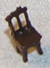 Dollhouse Miniature Matchbox Chair, Brown