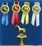 Dollhouse Miniature Horse Trophy Set