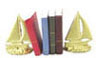 Dollhouse Miniature Sailboat Bookends W/Books