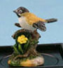 Dollhouse Miniature Black Capped (Hand Painted Bird Figure)