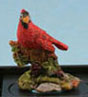Dollhouse Miniature Cardinal (Hand Painted Bird Figurine)