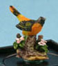 Dollhouse Miniature Oriole (Hand Painted Bird Figurine)