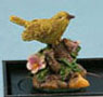 Dollhouse Miniature Warbler (Hand Painted Bird Figurine)