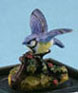 Dollhouse Miniature Blue Jay (Hand Painted Bird Figurine)