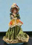 Dollhouse Miniature Victorian Lady Figurine (Antique Green)