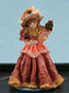 Dollhouse Miniature Victorian Lady Figurine (Dusty Rose)