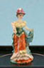 Dollhouse Miniature Victorian Lady Figurine (Tangerine & Blue)