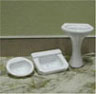 Dollhouse Miniature Sink-Pedestal 1:12 Clear , 1Pc