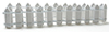 Dollhouse Miniature 1 Inch White Picket Fence, 18 Inches Long