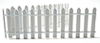 Dollhouse Miniature 2 Inch White Picket Fence, 18 In Long