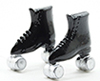 Dollhouse Miniature Black Roller Skates