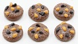 Dollhouse miniature CHOCOLATE COOKIE, 6PC