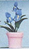 Dollhouse Miniature Blue Iris