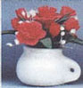 Dollhouse Miniature Red Rosebud/Carnation.