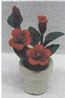 Dollhouse Miniature Red Rose Plant