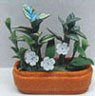 Dollhouse Miniature Blue Daisies-Trop Plant