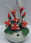 Dollhouse Miniature Red Day Lily-Hanging