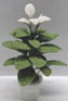Dollhouse Miniature Floor Plant-White Flower 2 3/4