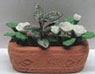 Dollhouse Miniature Red Tulips/Greenery-Obl. Terracotta