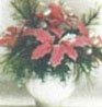 Dollhouse Miniature Pink Poinsettias-Large Pot 2 3/8