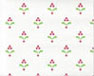 Dollhouse Miniature Wallpaper Red/Green Pattern On White