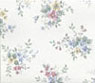 Dollhouse Miniature Wallpaper Blue/Rose/Yellow Flowers