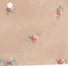 Dollhouse Miniature Pre-pasted Wallpaper, Mauve Roses On Beige