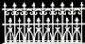 Dollhouse Miniature Fence 3-1/2 In White Ornate Plastic, 2Pc