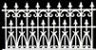 Dollhouse Miniature Fence 3-1/2 In White Ornate Plastic, 144
