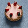 Dollhouse Miniature Pie, Strawberry Cream with Strawberry