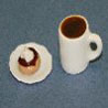 Dollhouse Miniature Coffee And Donut Set