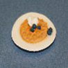Dollhouse Miniature Waffle Plate with Blueberries