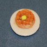 Dollhouse Miniature Waffle Plate with Butter