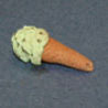 Dollhouse Miniature Ice Cream Cone Mint Chip