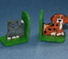 Dollhouse Miniature Bookend, Cat/Dog