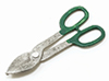 TIN SHEARS, GREEN HANDLE